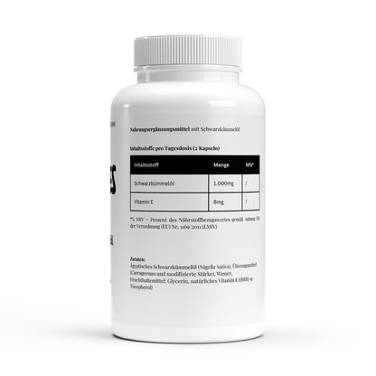 Ägyptisches Schwarzkümmelöl - 240 vegane Softgels